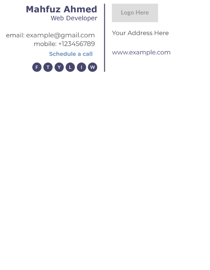 Clickable Email Signature Generator php